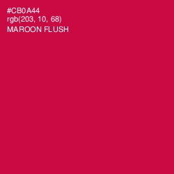 #CB0A44 - Maroon Flush Color Image